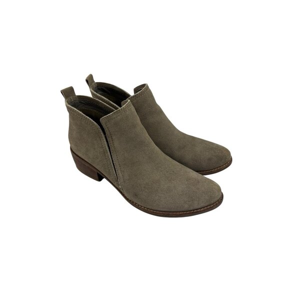 *Matisse Ankle Booties Womens Size 8.5 Taupe Suede Leather Western Fesitval Boho - Picture 1 of 13